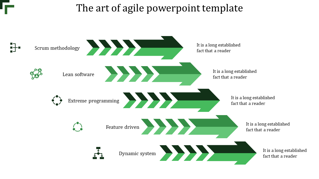 agile powerpoint template-green